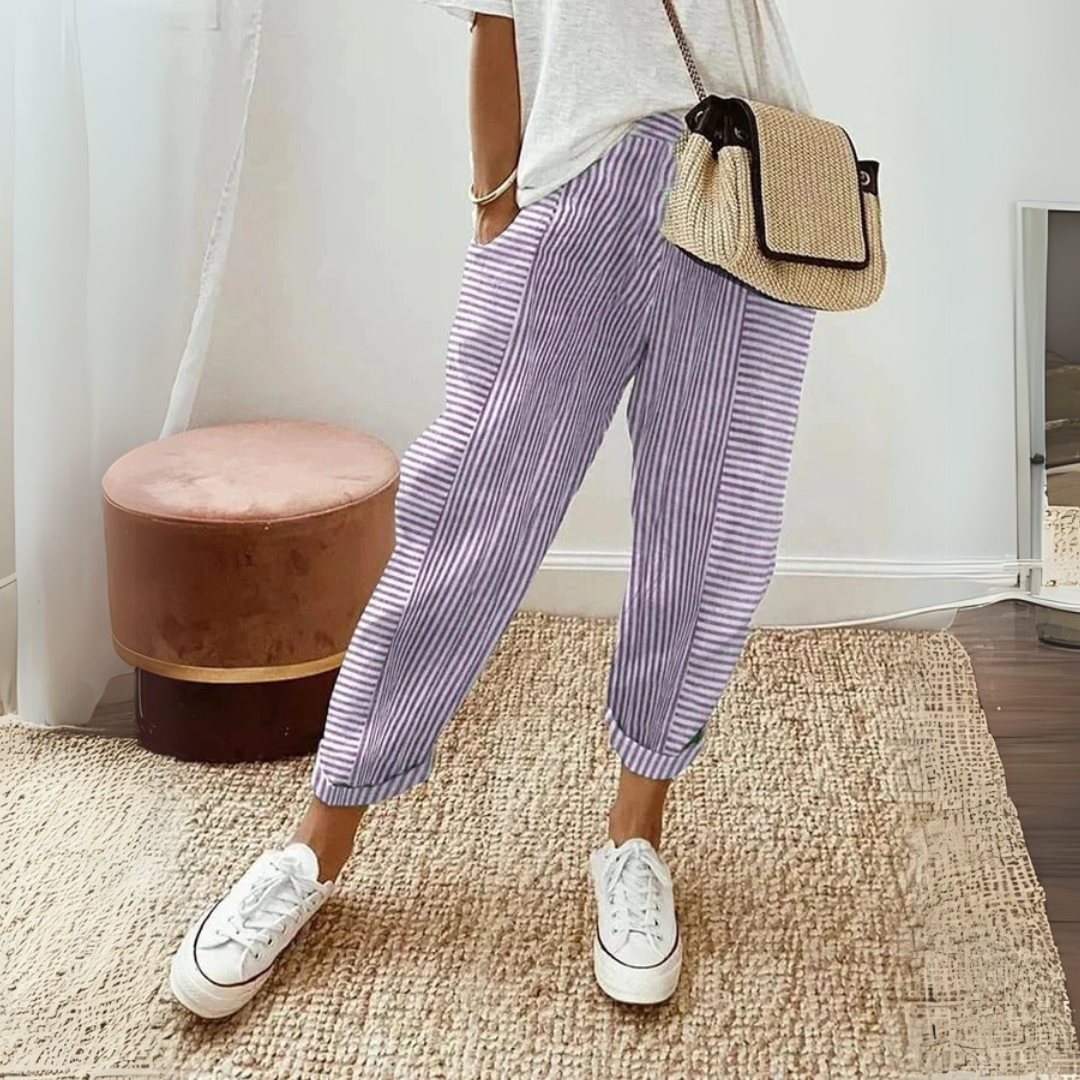 Women's Pants | Wide-Leg Striped