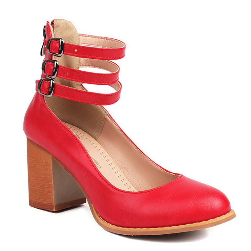 Heels For Women | Ankle Strap Block Heel