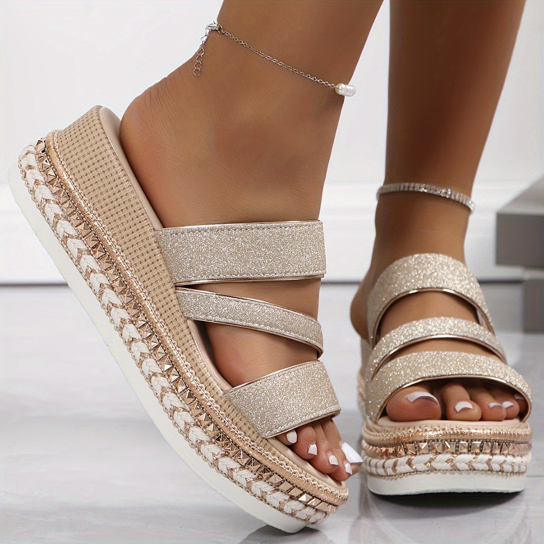 Heels For Women | Multi Strap Platform Sole Design