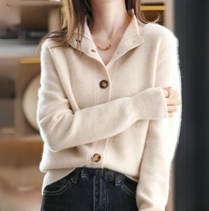 Women's Cardigan | Structured Collar Shape