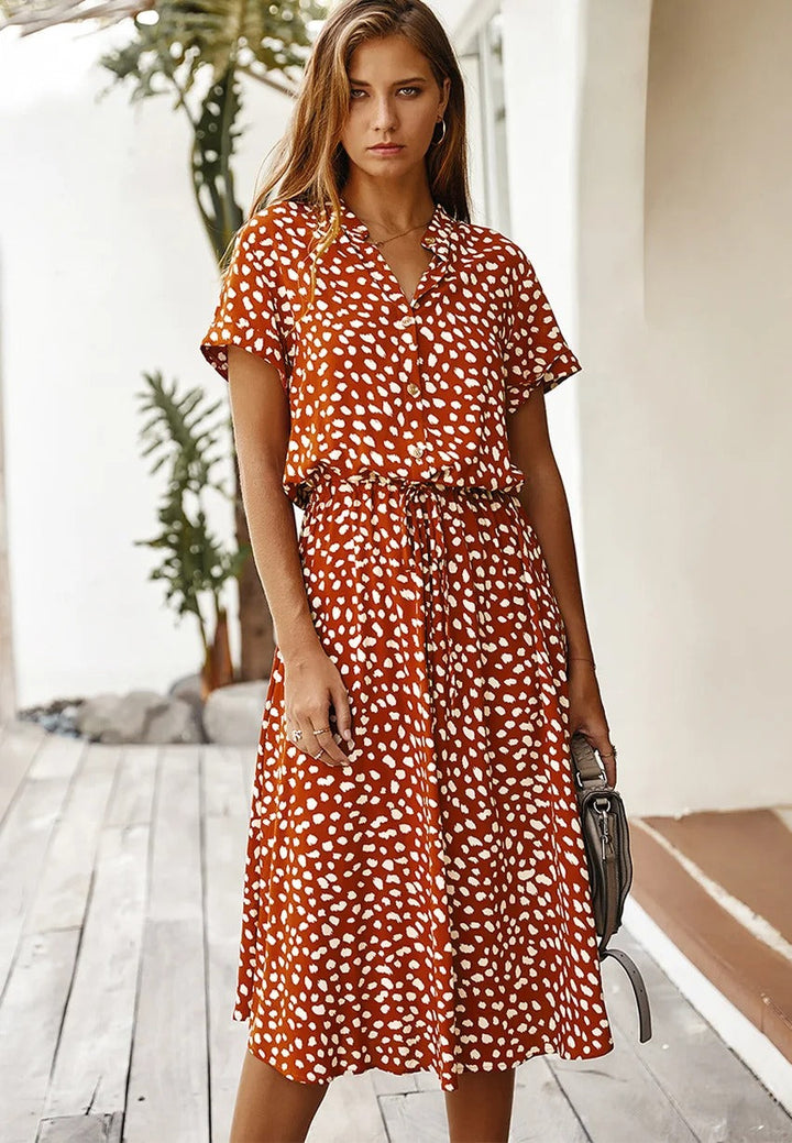 Women’s Summer Dress | Animal Print Midi