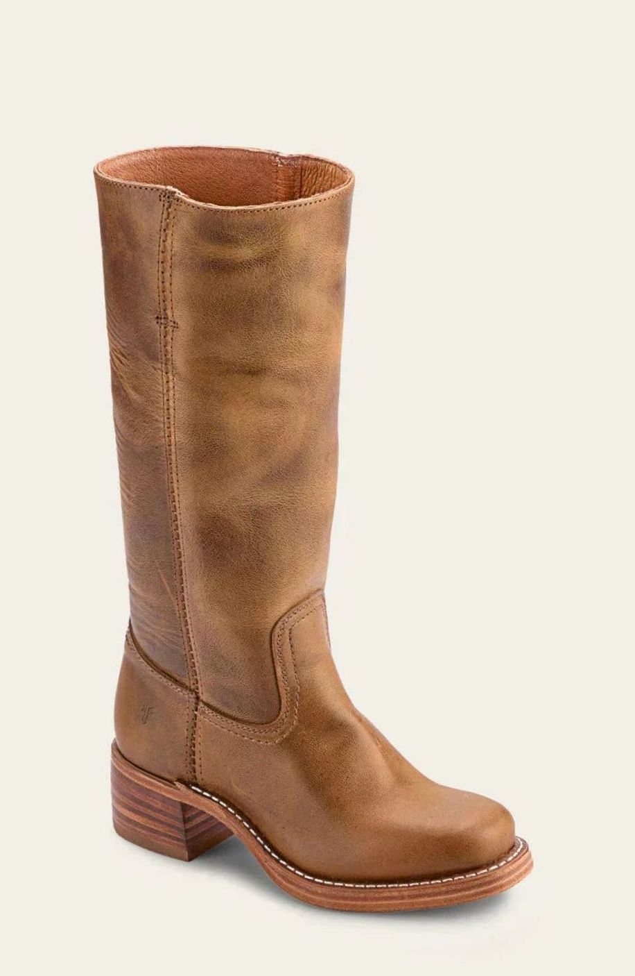 Diana | Women's Mid-Calf Slip-On Classic Western Boots Stacked Heel