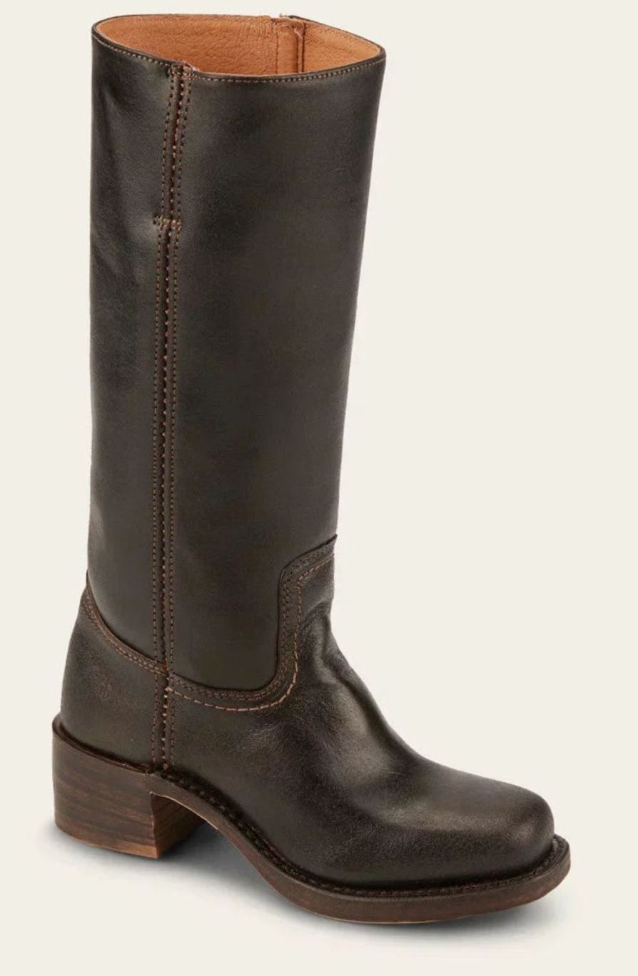 Diana | Women's Mid-Calf Slip-On Classic Western Boots Stacked Heel