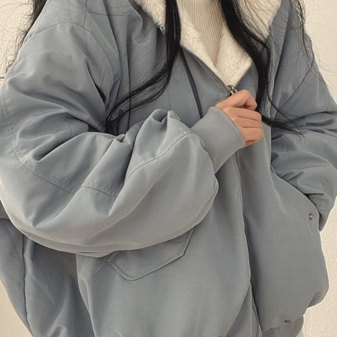 Dolores | Women's Oversized Relaxed-Fit Fleece-Lined Zip-Up Winter Jacket