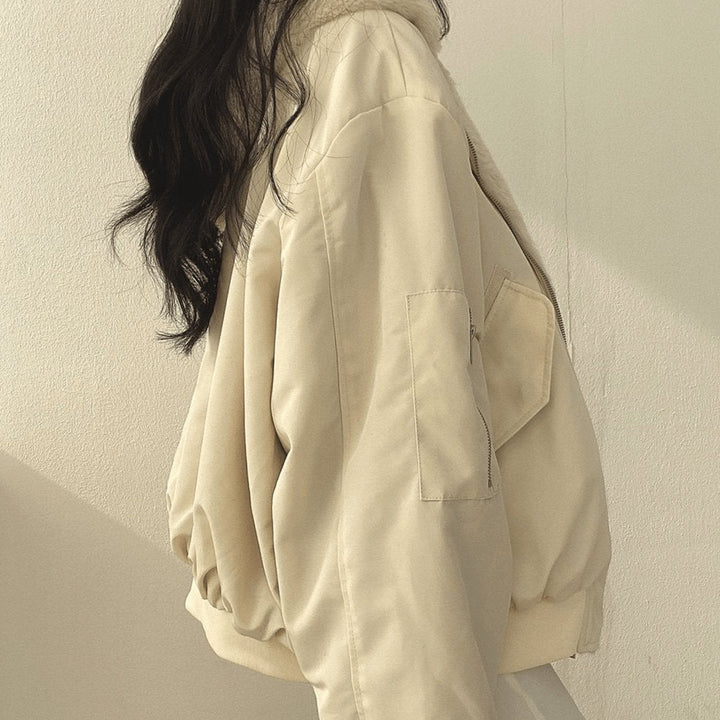 Dolores | Women's Oversized Relaxed-Fit Fleece-Lined Zip-Up Winter Jacket