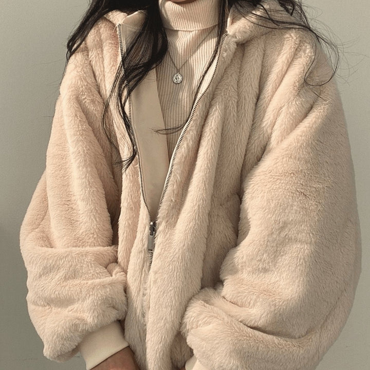 Dolores | Women's Oversized Relaxed-Fit Fleece-Lined Zip-Up Winter Jacket