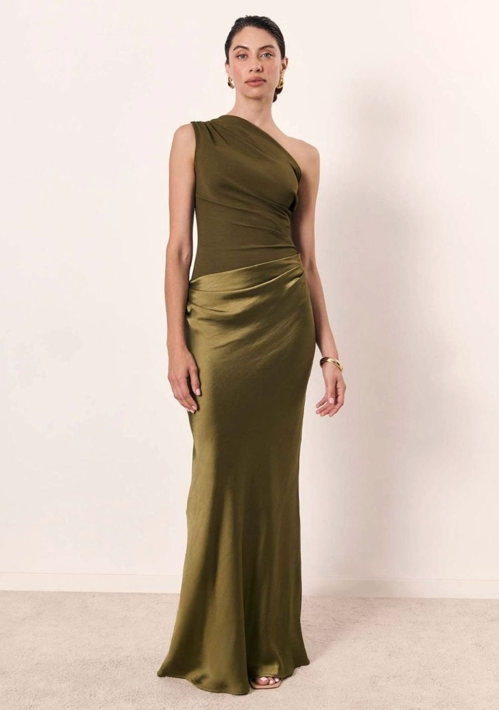 Dominique | Women's Elegant One-Shoulder Bodycon Maxi Dress