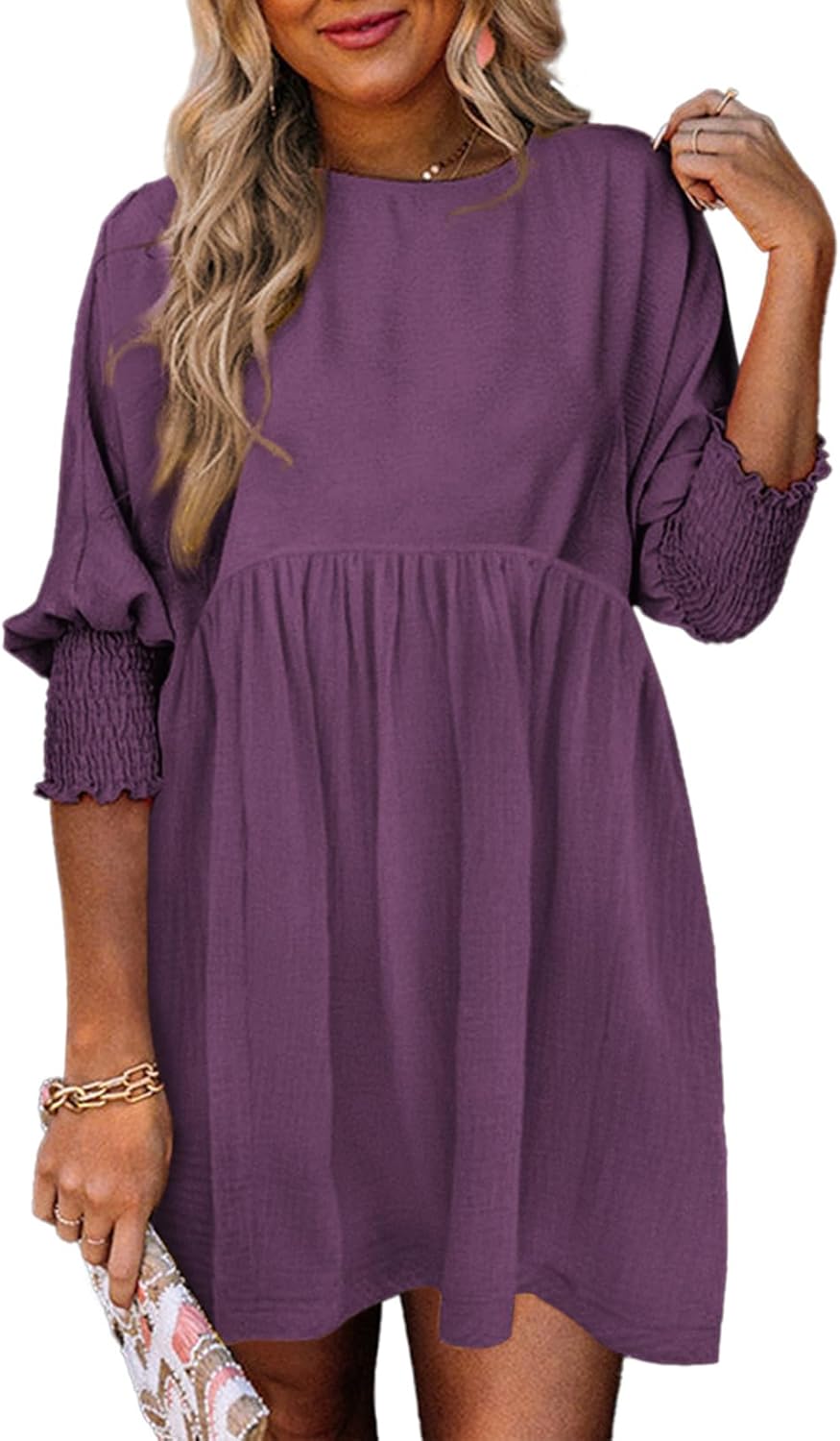 Women's Summer Dress | Smocked Cuff Mini