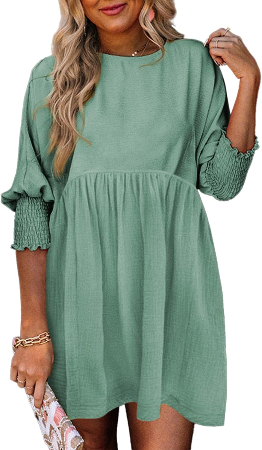 Women's Summer Dress | Smocked Cuff Mini