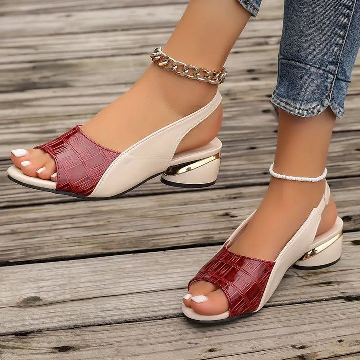 Sandals For Women | Open Toe Slingback Block Heel