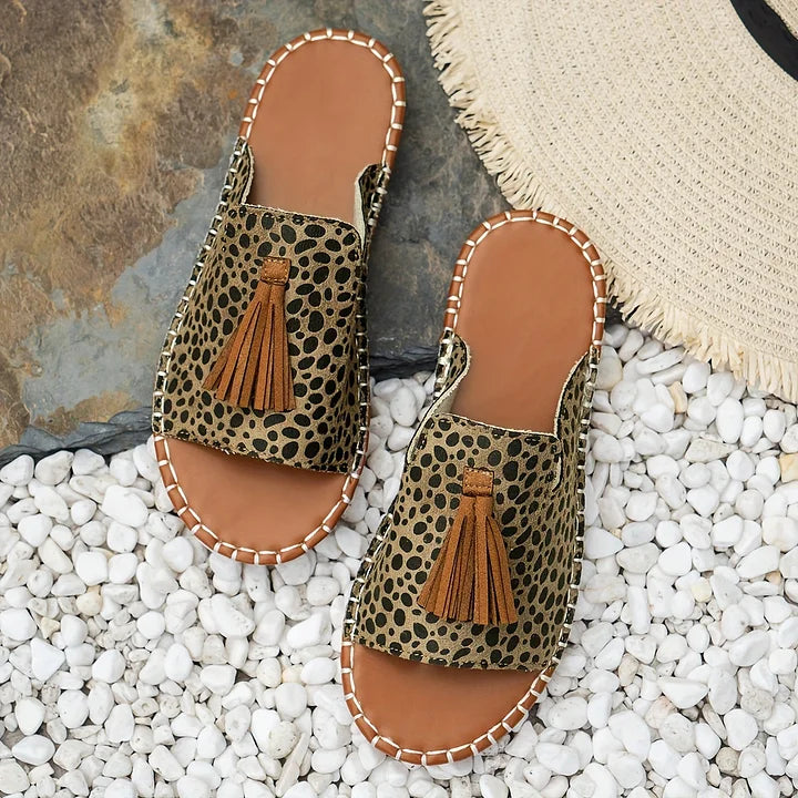 Sandals For Women | Open Toe Tassel Slide