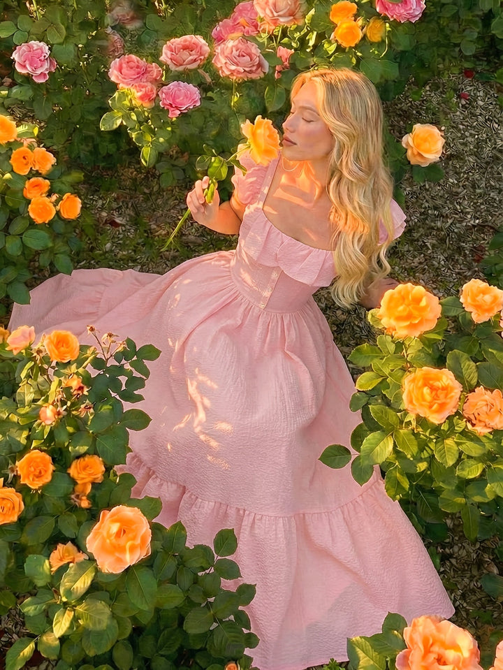 Women's Cocktail Maxi Dress | Off-Shoulder Ruffled