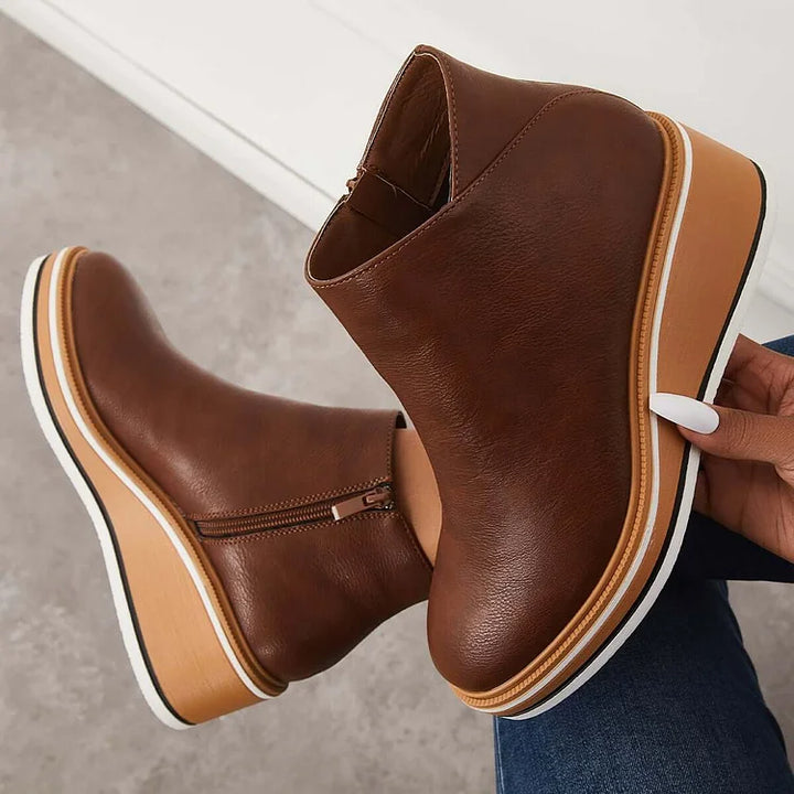 Boots For Women | Closed Toe Wedge Design