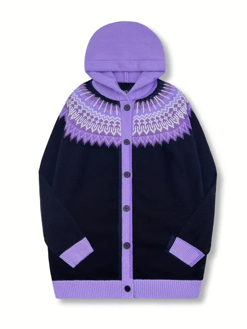 Women’s Cardigan | Hooded Button Front Pattern