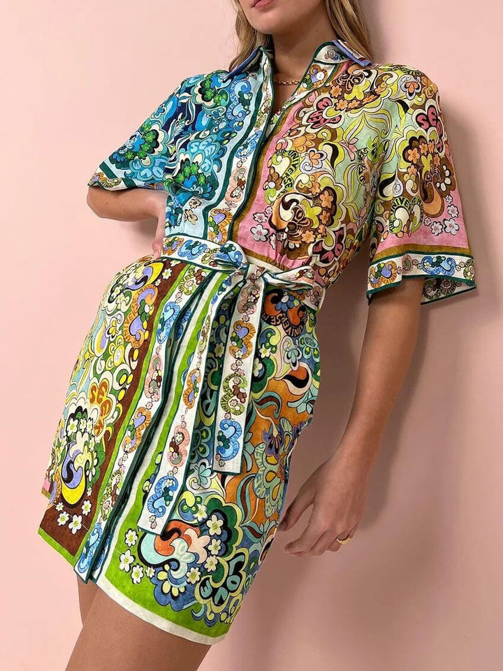 Women's Boho Mini Dress | Tiered