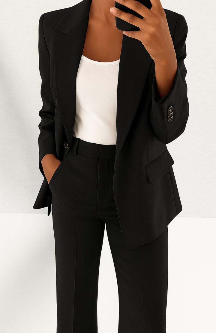 Eileen | Women's Tailored Blazer Straight-Leg Suit Set