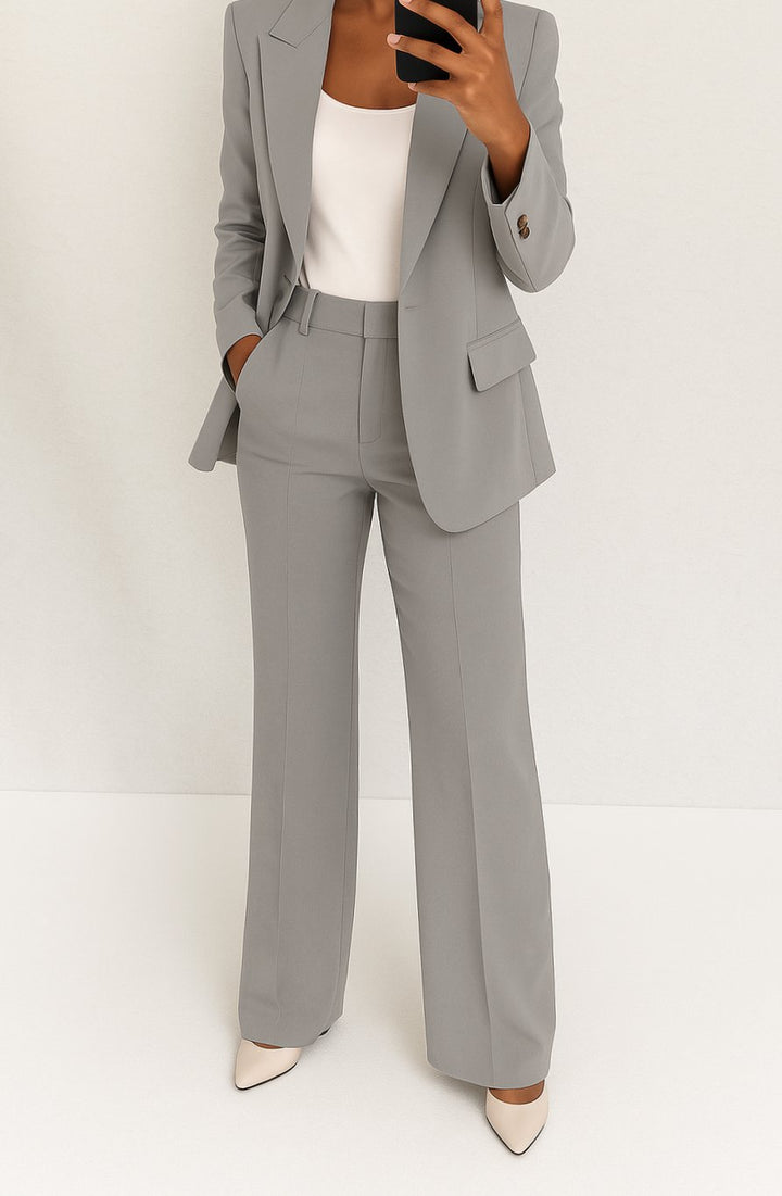 Eileen | Women's Tailored Blazer Straight-Leg Suit Set