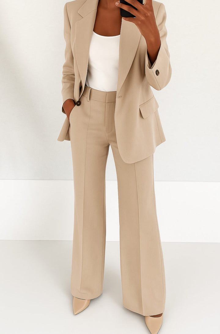 Eileen | Women's Tailored Blazer Straight-Leg Suit Set
