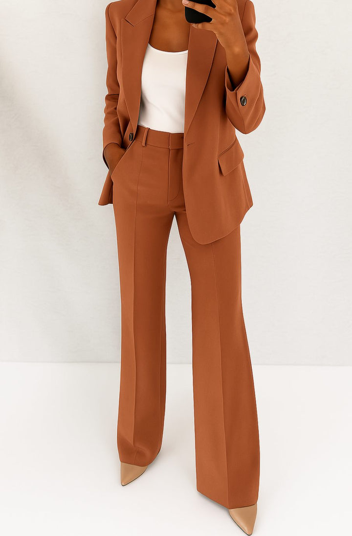 Eileen | Women's Tailored Blazer Straight-Leg Suit Set