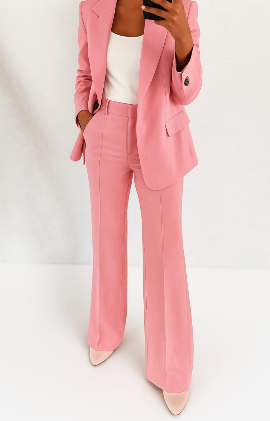 Eileen | Women's Tailored Blazer Straight-Leg Suit Set