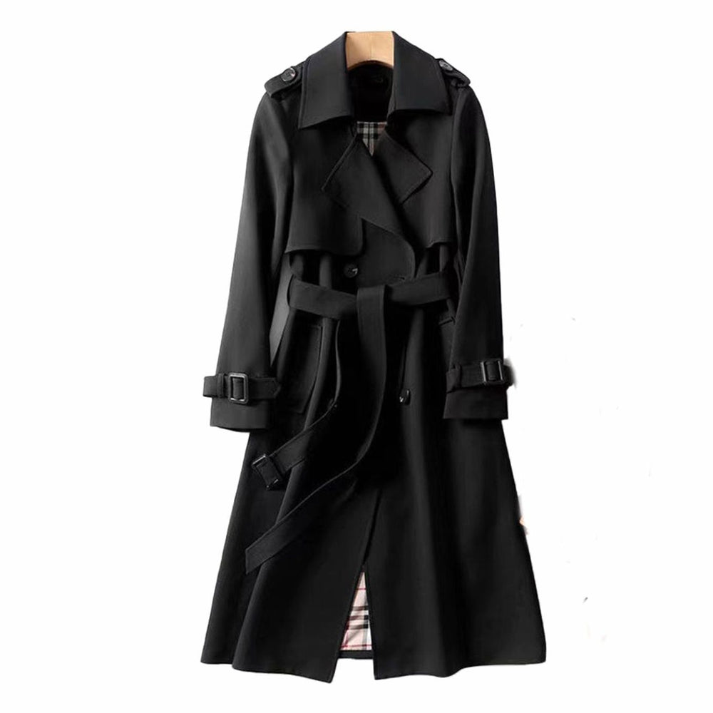 Ellie | Women's Double-Breasted Belted Longline Trench Coat
