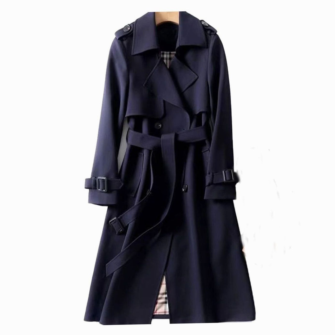 Ellie | Women's Double-Breasted Belted Longline Trench Coat