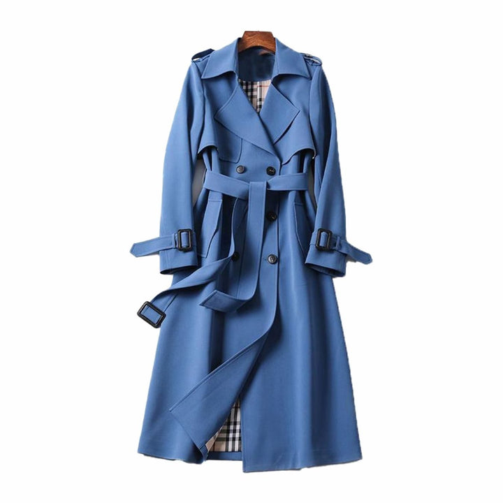 Ellie | Women's Double-Breasted Belted Longline Trench Coat