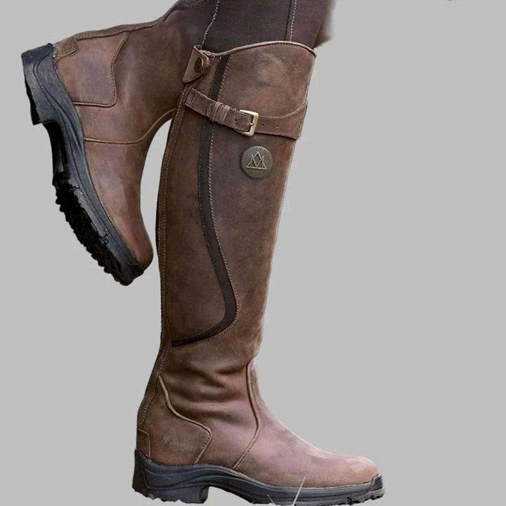 Eloise | Women's Orthopaedic Knee-High Leather Boots Buckle Strap