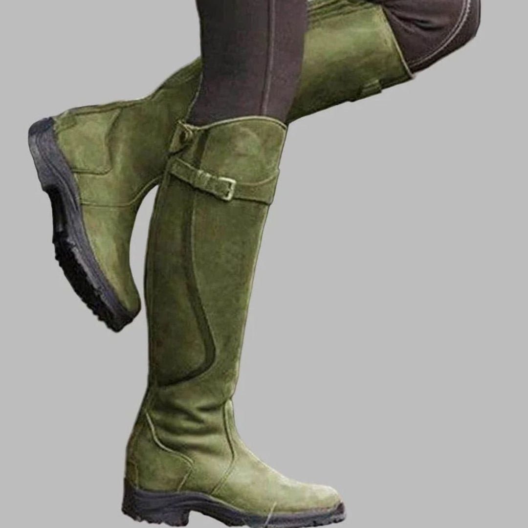 Eloise | Women's Orthopaedic Knee-High Leather Boots Buckle Strap
