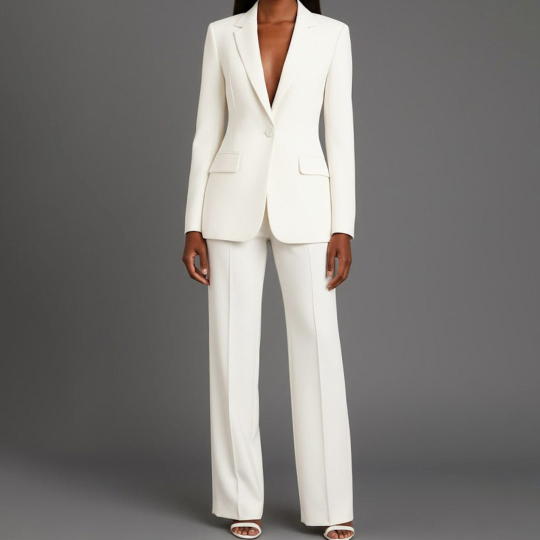 Emerson | Women's Tailored Single-Button Blazer Pants Suit Set