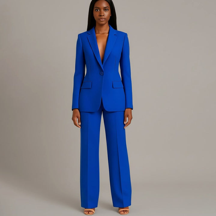 Emerson | Women's Tailored Single-Button Blazer Pants Suit Set