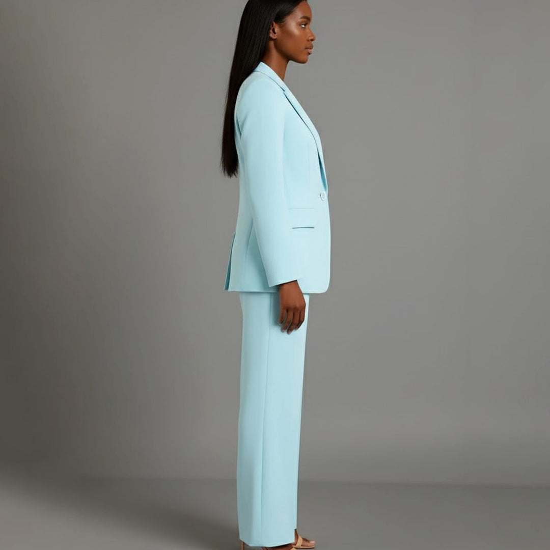 Emerson | Women's Tailored Single-Button Blazer Pants Suit Set