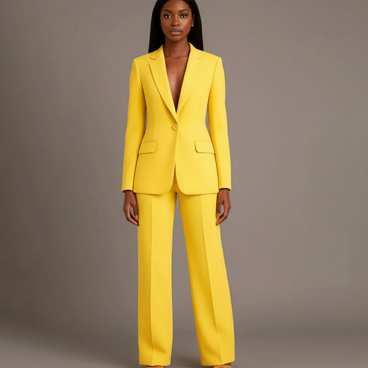 Emerson | Women's Tailored Single-Button Blazer Pants Suit Set