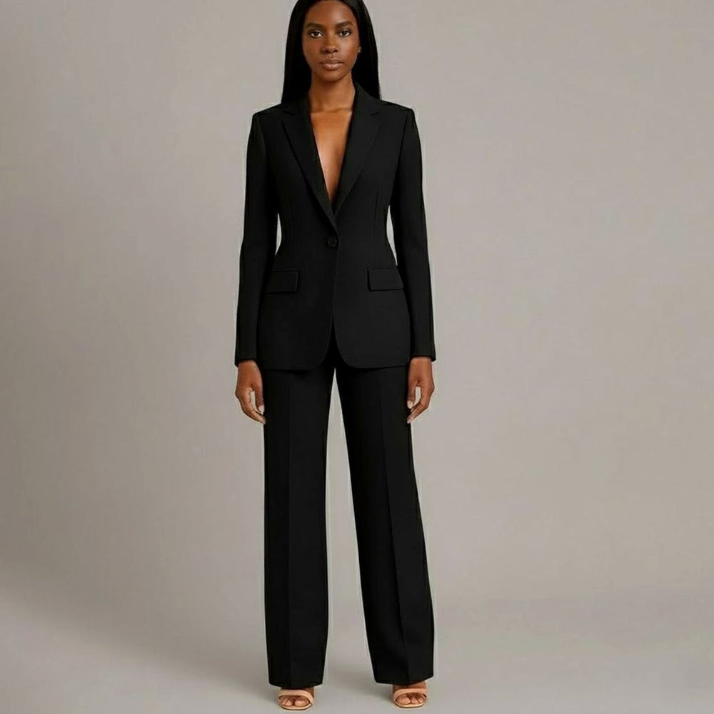 Emerson | Women's Tailored Single-Button Blazer Pants Suit Set