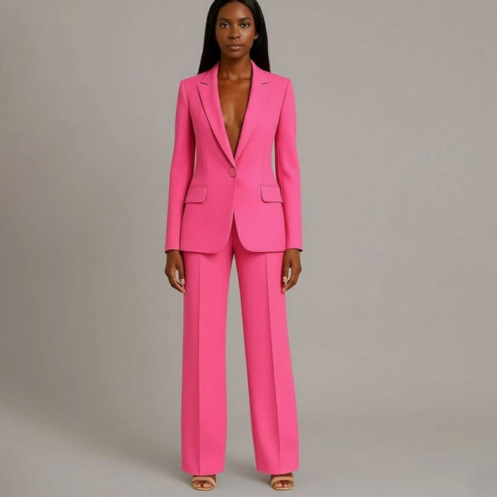 Emerson | Women's Tailored Single-Button Blazer Pants Suit Set