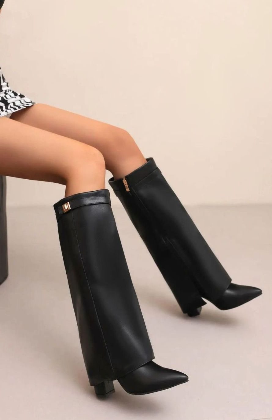 Erica | Women's Suede Knee-High Buckle Strap Thigh-High Boots