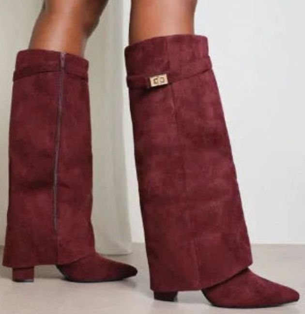 Erica | Women's Suede Knee-High Buckle Strap Thigh-High Boots
