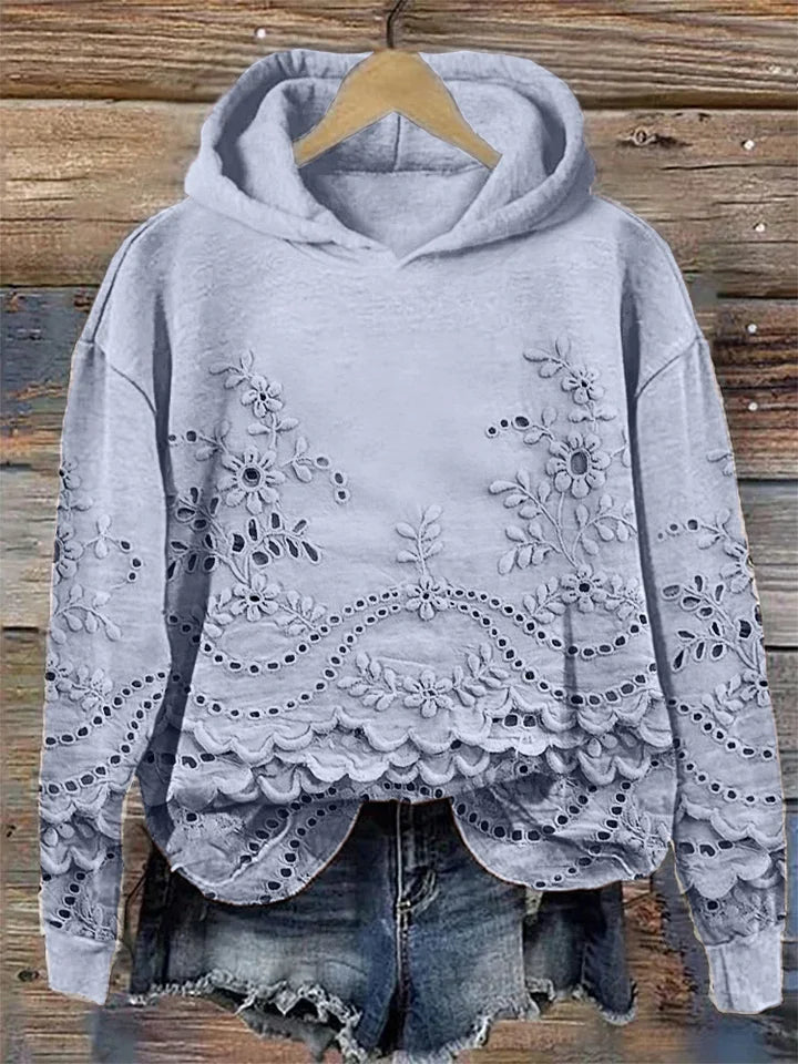 Hoodie for Women | Long Sleeve Floral Embroidery