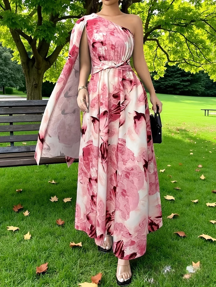 Women's Wedding Guest Maxi Dress | One-Shoulder