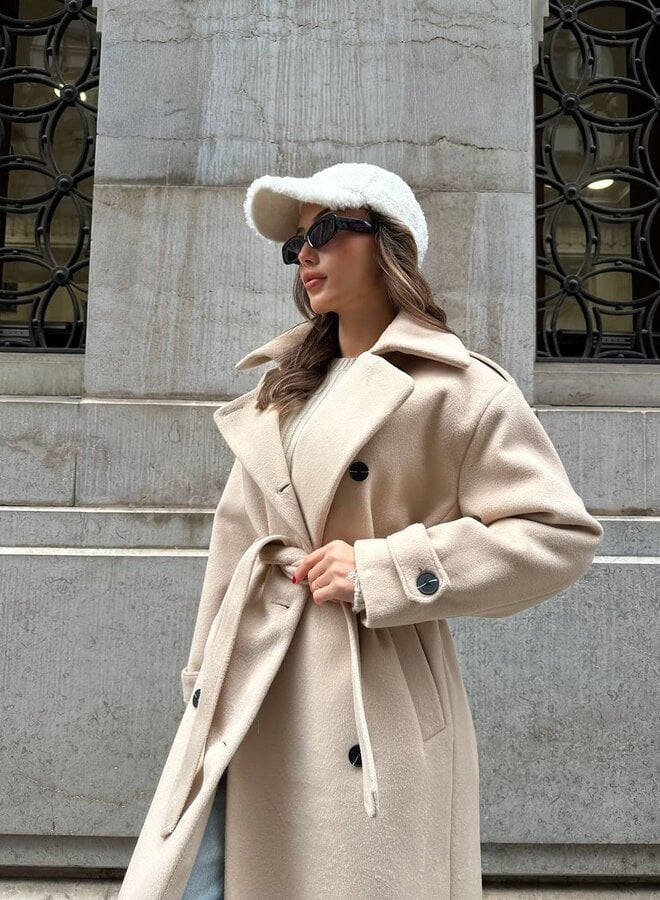 Women’s Coat | Longline Wide Lapel