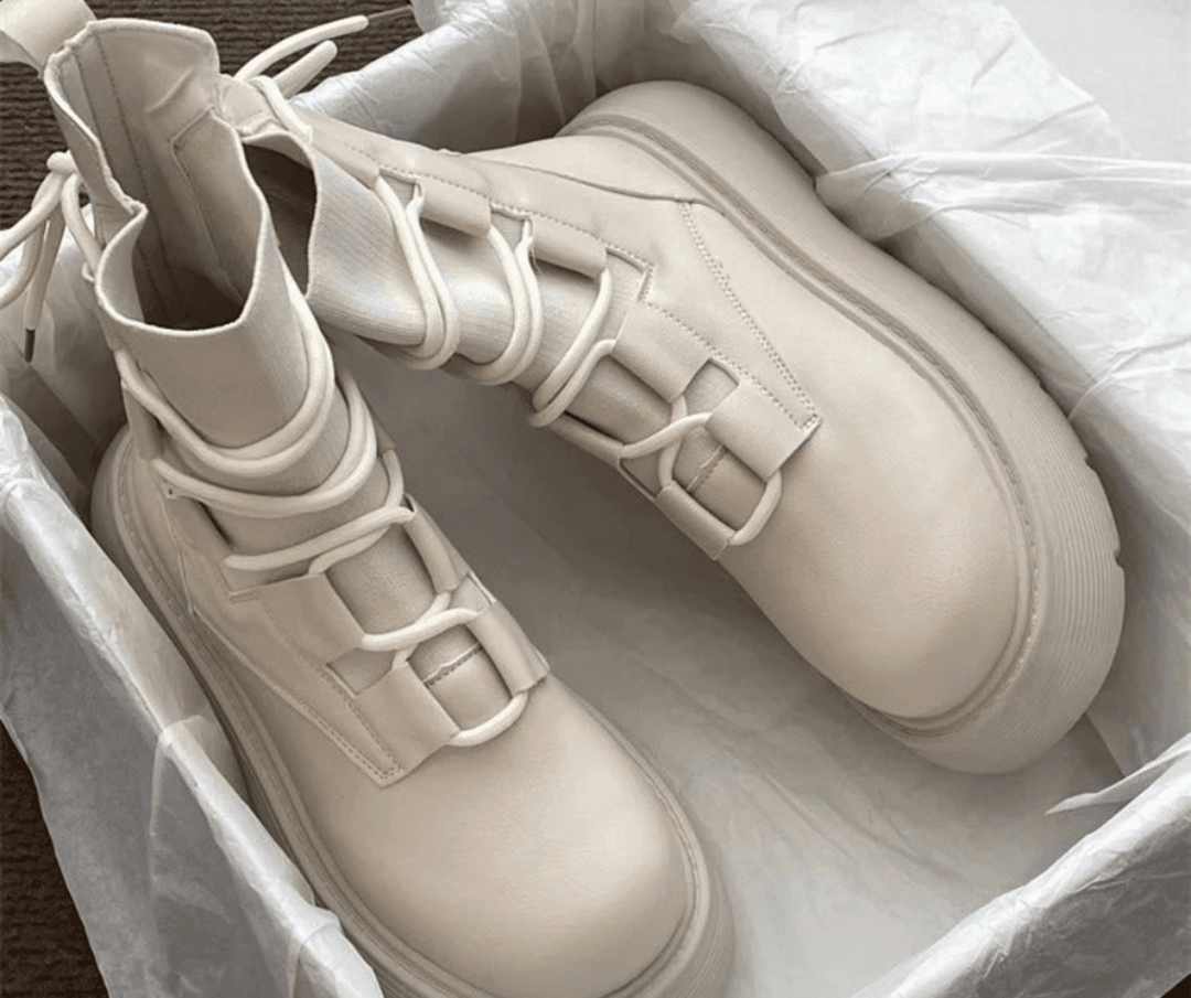 Boots For Women | Lace-Up Ankle Platform Sole