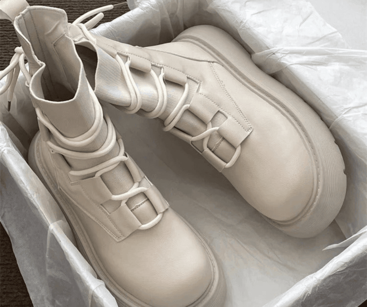 Boots For Women | Lace-Up Ankle Platform Sole