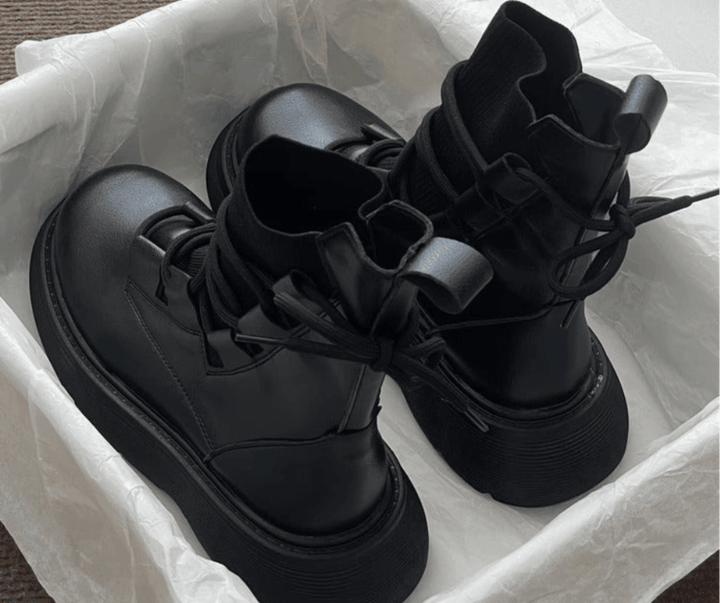 Boots For Women | Lace-Up Ankle Platform Sole