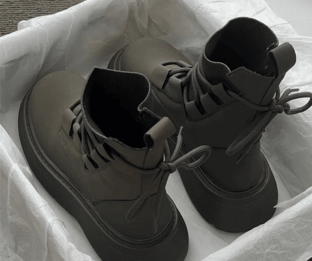 Boots For Women | Lace-Up Ankle Platform Sole