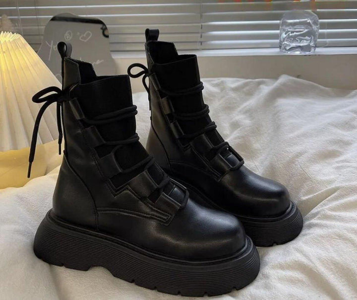 Boots For Women | Lace-Up Ankle Platform Sole
