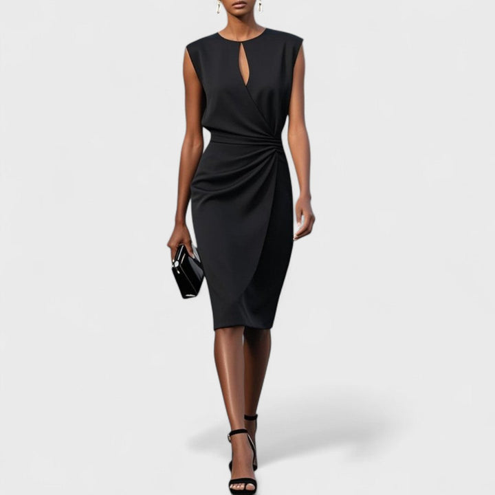 Women’s Dress | Sleeveless Midi with Keyhole