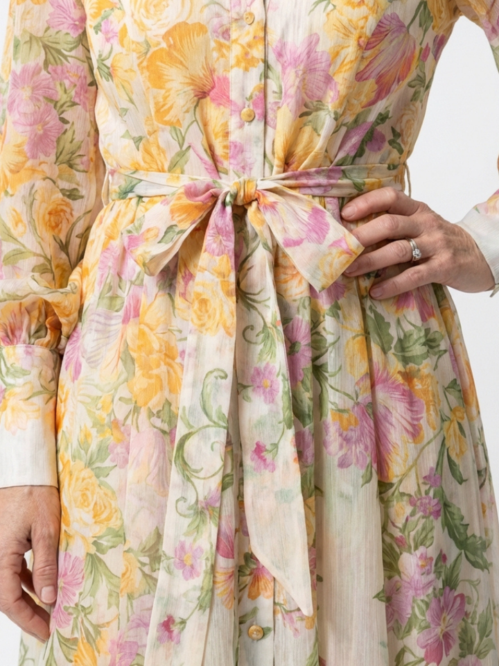 Women's Floral Maxi Dress | Long Sleeve