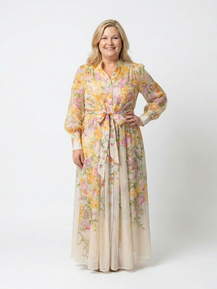 Women's Floral Maxi Dress | Long Sleeve