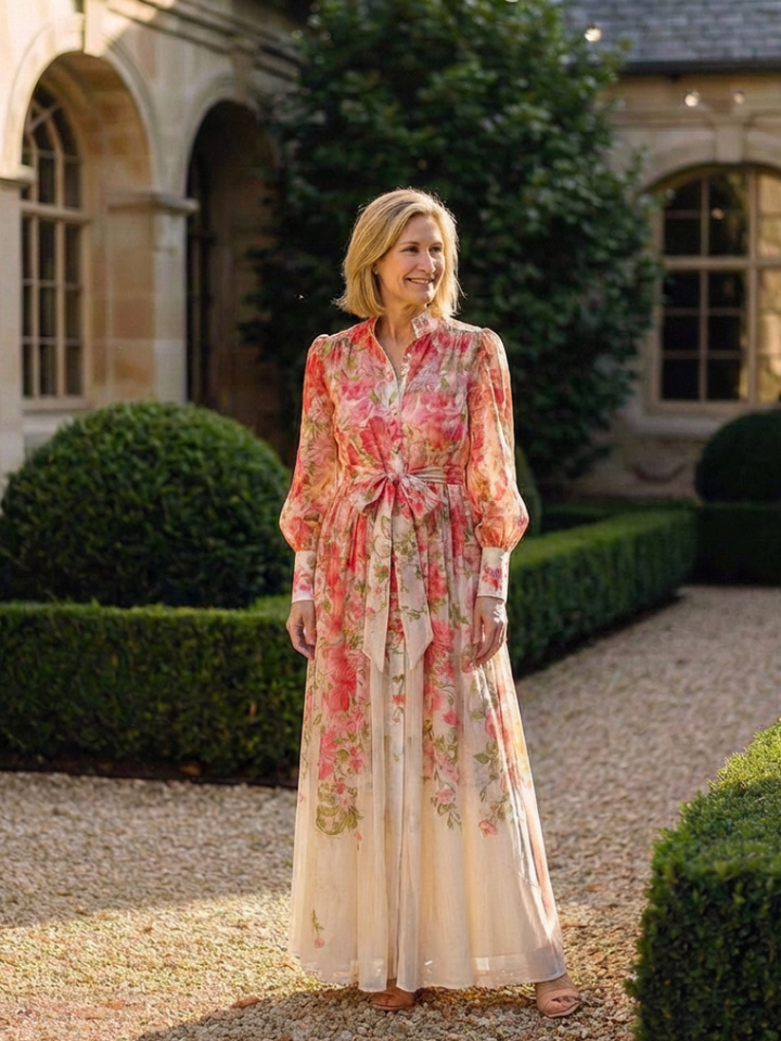 Women's Floral Maxi Dress | Long Sleeve