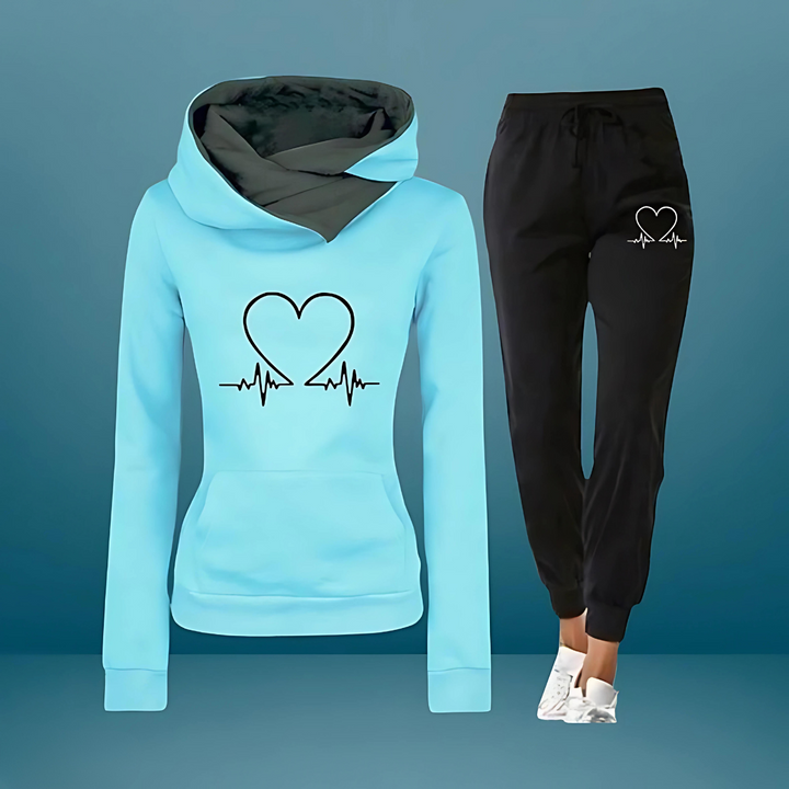 Women's Two-Piece Set | Hoodie And Jogger Graphic Print